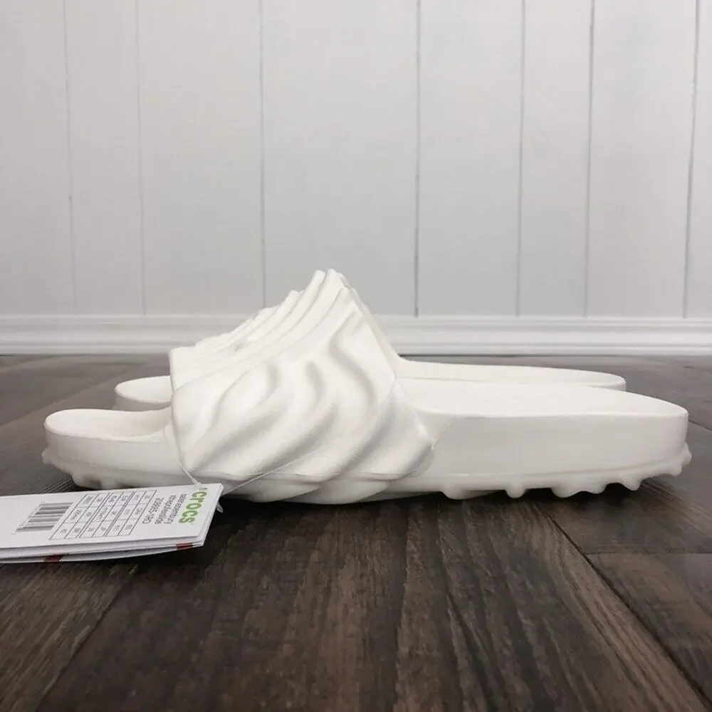 Crocs Pollex Slide by Salehe Bembury Sandal Lightweight Mens Size 12 Mayo White